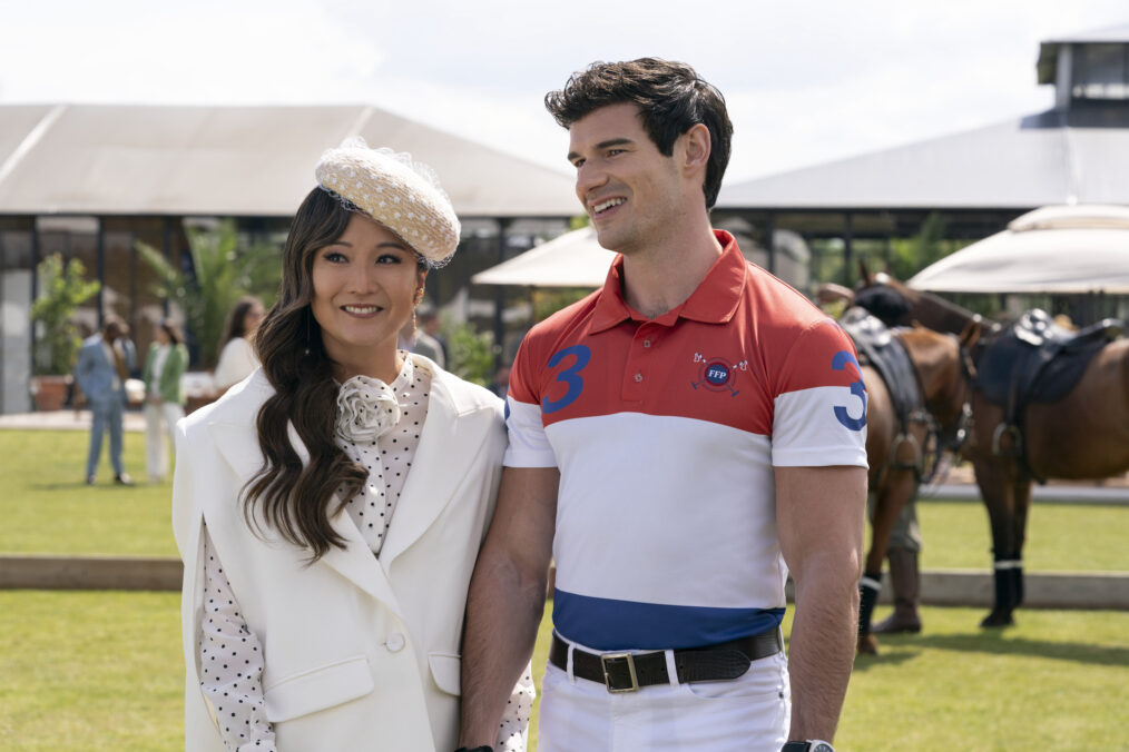 Ashley Park as Mindy, Paul Forman as Nicolas De Leon in 'Emily in Paris' Season 4