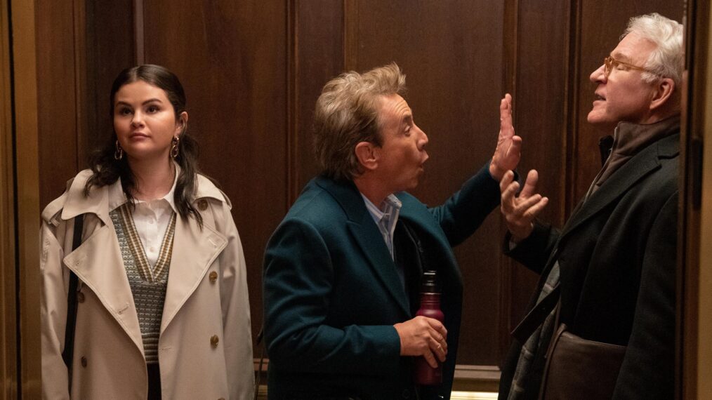 Selena Gomez, Martin Short, and Steve Martin in 'Only Murders in the Building' Season 3
