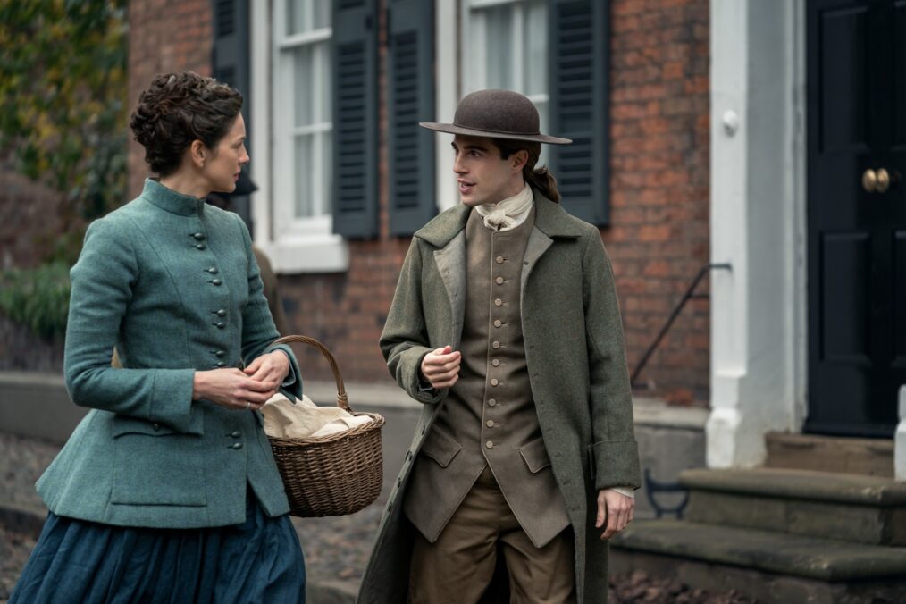 Caitriona Balfe and Joey Phillips in 'Outlander' Season 7B