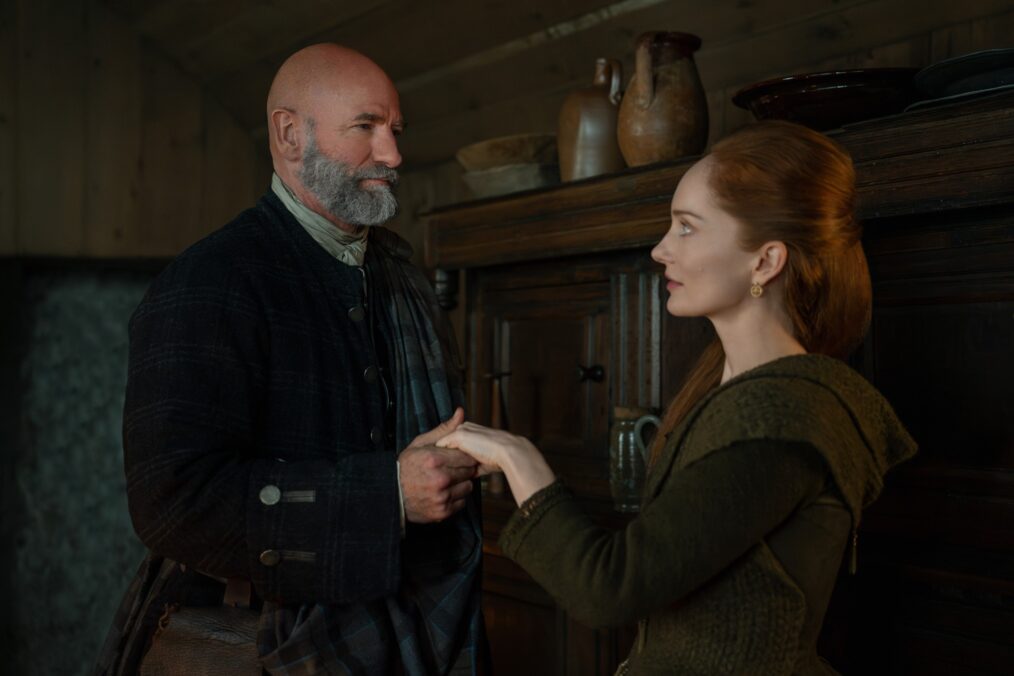 Graham McTavish and Lotte Verbeek as Dougal and Geillis in 'Outlander' Season 7 Part 2