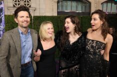 Adam Scott, Amy Poehler, Kathryn Hahn, and Aubrey Plaza at the 'Agatha All Along' Premiere