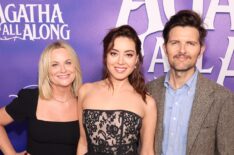 Amy Poehler, Aubrey Plaza, and Adam Scott at the 'Agatha All Along' Premiere'