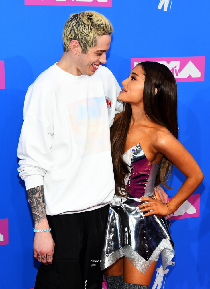 Pete Davidson and Ariana Grande attends the 2018 MTV Video Music Awards at Radio City Music Hall on August 20, 2018 in New York City.