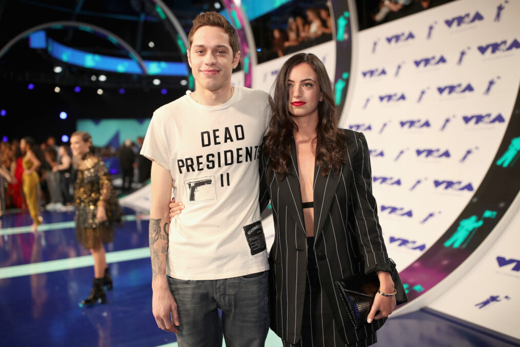 Pete Davidson and Cazzie David attend the 2017 MTV Video Music Awards at The Forum on August 27, 2017 in Inglewood, California.