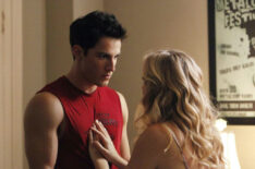 Michael Trevino as Tyler Lockwood and Candice King as Caroline Forbes in 'The Vampire Diaries.'