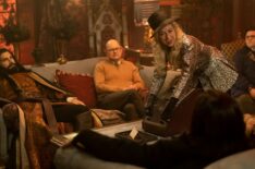 Nandor (Kayvan Novak), Guillermo (Harvey Guillén), The Guide (Kristen Schaal), and Colin Robinson (Mark Proksch) in 'What We Do In The Shadows.'