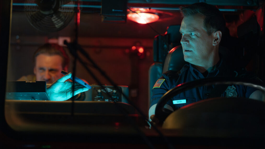 Callum Blue as Brad and Peter Krause as Bobby — '9-1-1' Season 8 Episode 3 