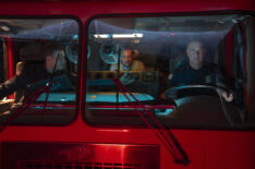 Oliver Stark as Buck, Callum Blue as Brad, and Peter Krause as Bobby — '9-1-1' Season 8 Episode 3 'Final Approach'