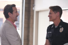 Henry Ian Cusick as Enzo and Rob Lowe as Owen — '9-1-1: Lone Star' Season 5 Episode 7 'Kiddos'