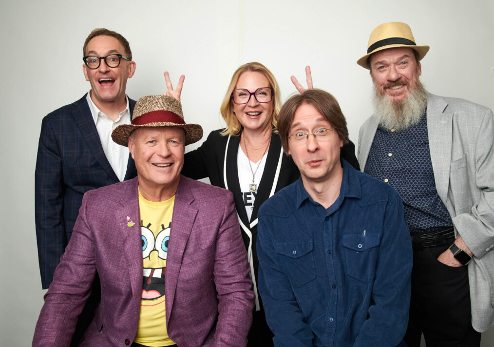 SpongeBob stars Tom Kenny, Bill Fagerbakke, Carolyn Lawrence, Mr. Lawrence, and Rodger Bumpass at NYCC 2024
