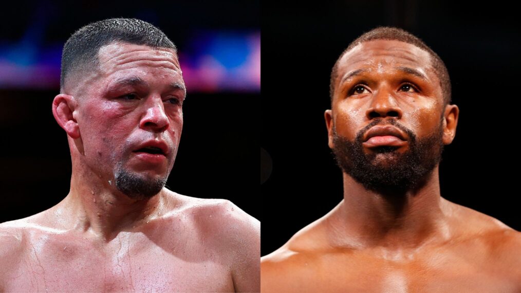 Left: Nate Diaz, Right: Floyd Mayweather Jr.