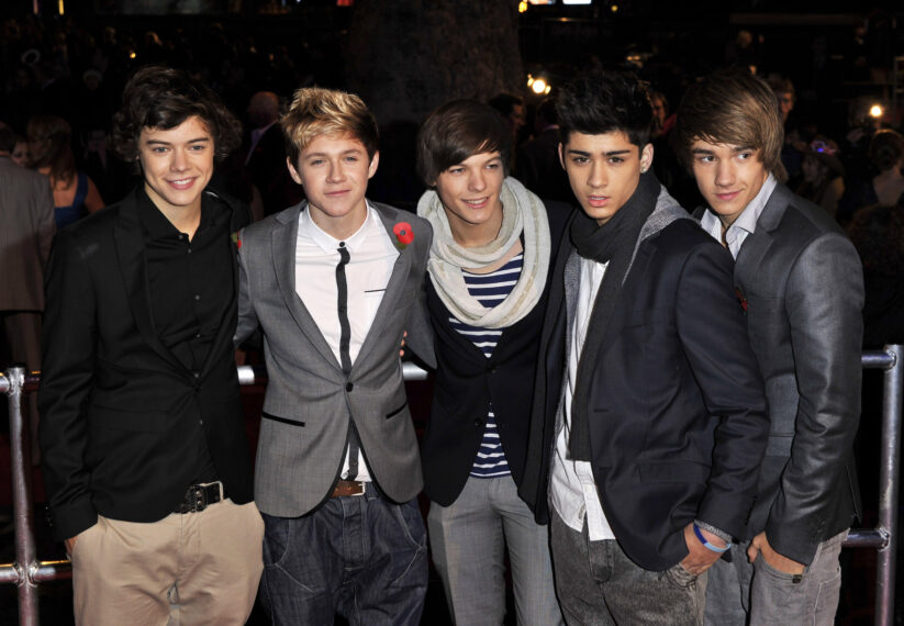 X-Factor band One Direction attend the Harry Potter And The Deathly Hallows: Part 1 World film premiere at Odeon Leicester Square on November 11, 2010 in London, England.