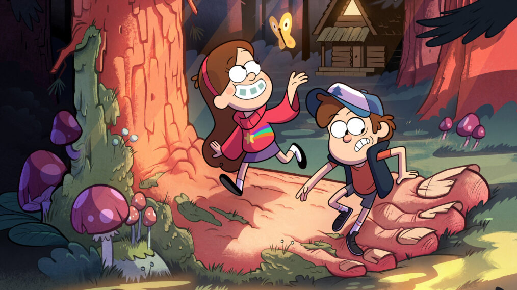 Kristen Schaal and Jason Ritter voicing Mabel and Dipper in 'Gravity Falls'