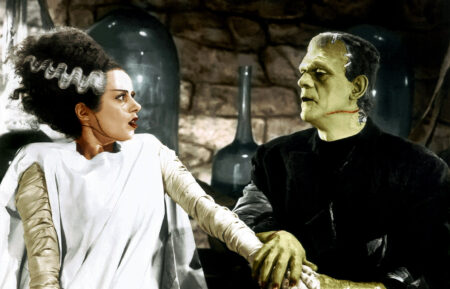 Elsa Lanchester, Boris Karloff in The Bride of Frankenstein