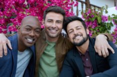 B.J. Britt, Jonathan Bennett, and Tyler Hynes in The Groomsmen: Second Chances