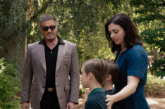 Sylvester Stallone as Dwight 'The General' Manfredi and Tatiana Zappardino as Tina in Tulsa King - 'Tilting at Windmills'