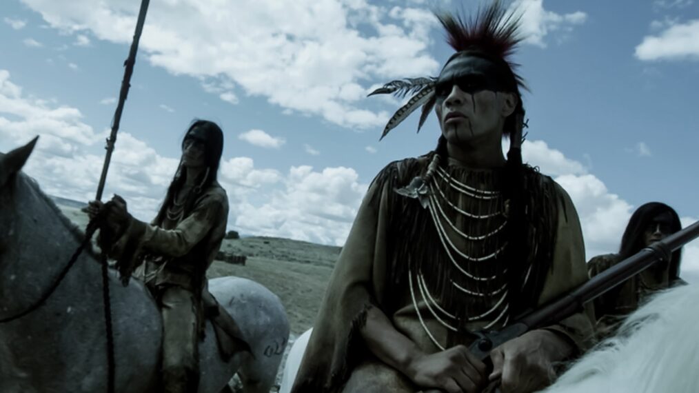 Tokala Black Elk as Buffalo Run and Derek Hinkey as Red Feather — 'American Primeval'