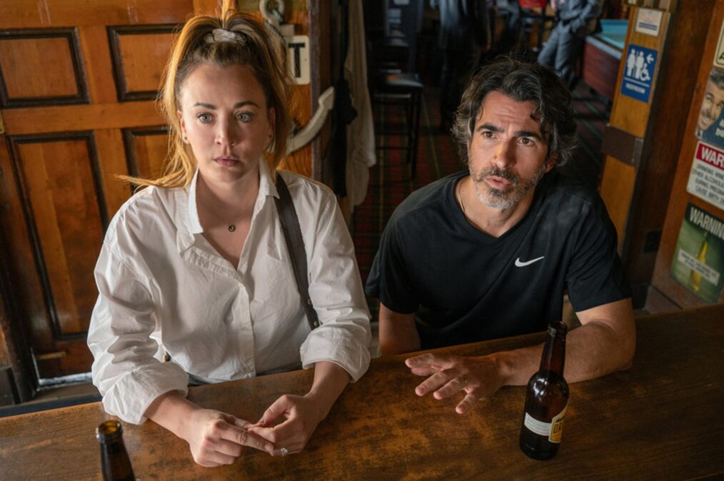 Kaley Cuoco and Chris Messina in 'Based on a True Story' Season 2
