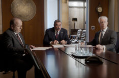 Robert Clohessy as Lt. Gormley, Tom Selleck as Frank Reagan, and Gregory Jbara as DCPI Garrett Moore in 'Blue Bloods' Season 14 Episode 12 - 'Without Fear or Favor'
