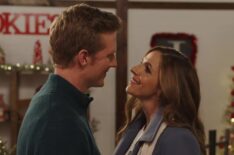 Casey Elliott and Kristin Wollett in 'Christmas Wreaths and Ribbons' on Great American Family