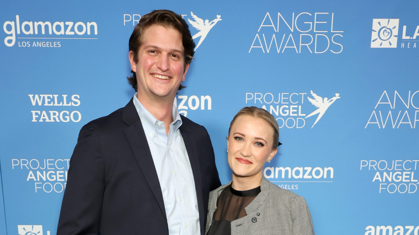 Jack Anthony and Emily Osment attend the Project Angel Food Angel Awards Gala 35th Anniversary Event at Milk Studios Los Angeles on September 28, 2024 in Los Angeles, California.