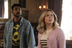 Utkarsh Ambudkar and Rose McIver in 'Ghosts' Season 4