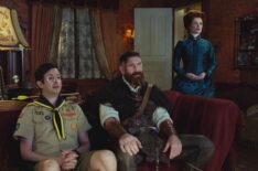 Richie Moriarty, Devan Chandler Long, and Rebecca Wisocky for 'Ghosts' crossover promo with 'Survivor'