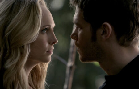 Candice King as Caroline Forbes and Joseph Morgan as Klaus in 'The Vampire Diaries.'