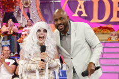 Wayne Brady and a ghoulish contestant in the Halloween episode of Let's Make a Deal