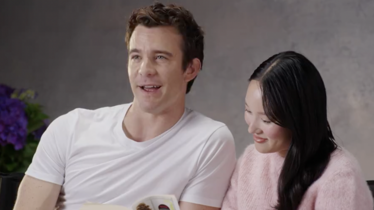 Luke Thompson and Yerin Ha in 'Bridgerton' Season 4 video