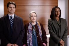 Jason Ritter, Kathy Bates, and Skye P. Marshall from 'Matlock'