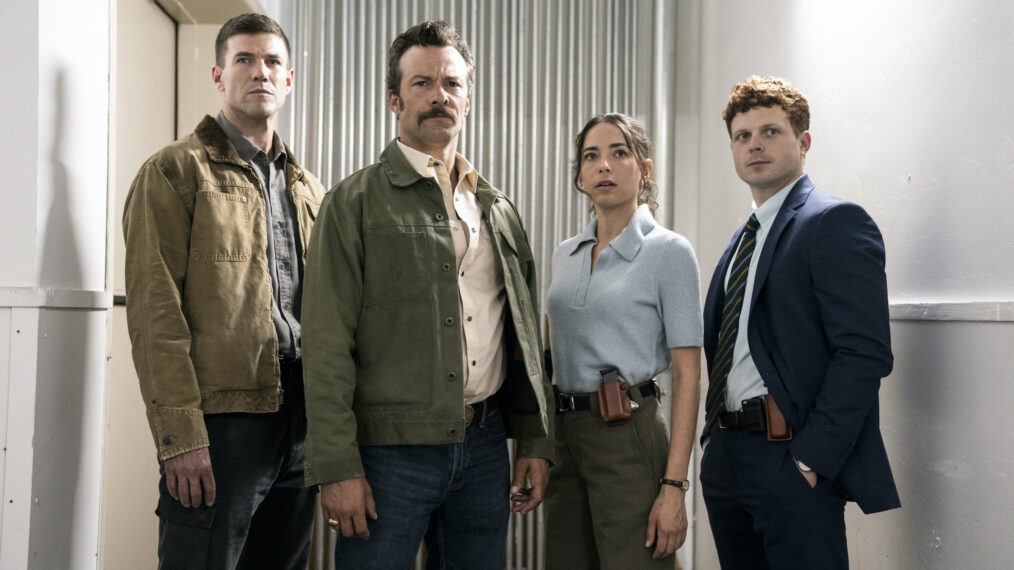 Austin Stowell as Leroy Jethro Gibbs, Kyle Schmid as Mike Franks, Mariel Molino as Cecilia “Lala” Dominguez, and Caleb Foote as Bernard “Randy” Randolf — 'NCIS: Origins' Season 1 Episode 3 'Bend, Don't Break'