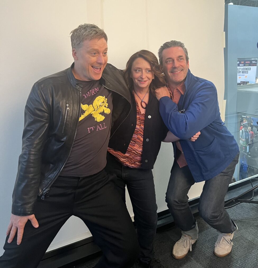 Alan Tudyk, Rachel Dratch, and Jon Hamm of Grimsburg at NYCC 2024