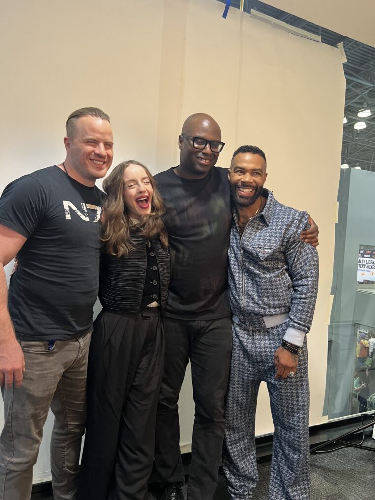 Rob Kazinsky, Kacey Rohl, Omari Hardwick, and Olatunde Osunsanmi of Star Trek: Lower Decks at Comic-Con 2024