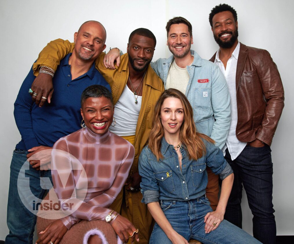 Ben Watkins, Aldis Hodge, Ryan Eggold, Isaiah Mustafa, Samantha Walkes, and Alona Tal for 'Cross' at NYCC 2024