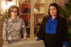 Jackie Hoffman as Uma and Vanessa Aspillaga as Ursula in Only Murders in the Building