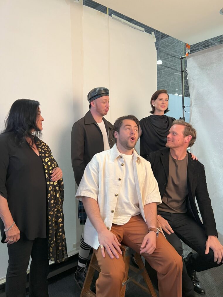 Diana Gabaldon, John Bell, Richard Rankin, Sam Heughan, and Caitriona Balfe for 'Outlander' at NYCC 2024