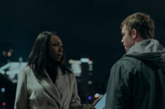 Amanda Warren as Catherine, Gabriel Basso as Peter Sutherland — 'The Night Agent' Season 2