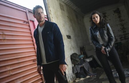 Justin Hartley as Colter Shaw and Sofia Pernas as Billie Matalon — 'Tracker' Season 2 Episode 3 