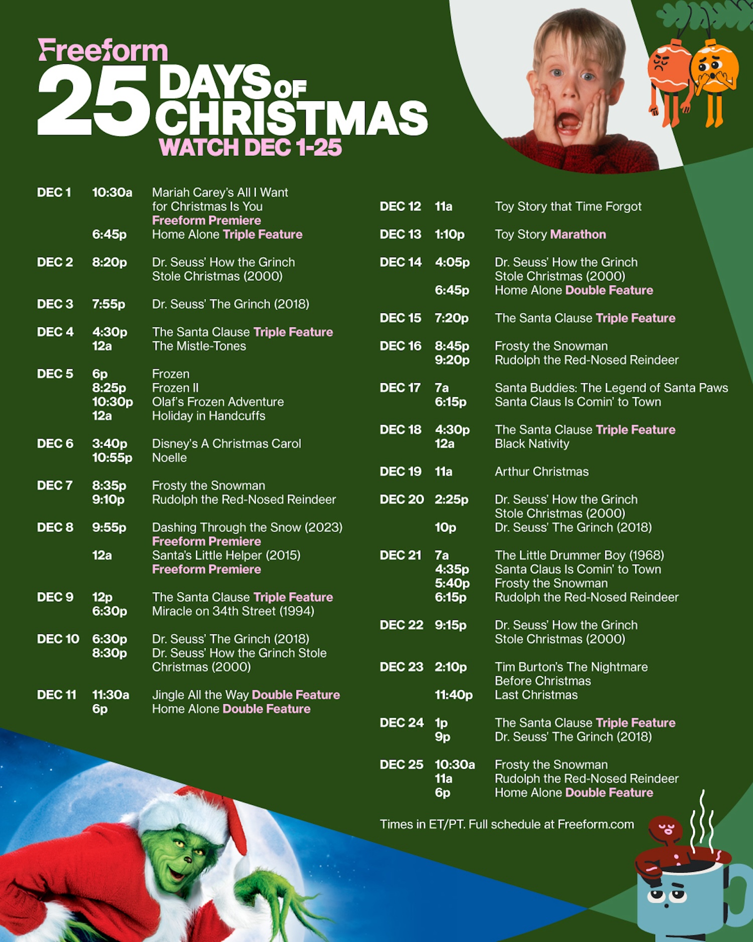2024 Holiday TV Roundup Full Schedules for NBC, CBS, ABC, More