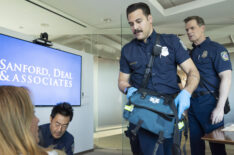 Kenneth Choi as Chimney, Ryan Guzman as Eddie, and Peter Krause as Bobby — '9-1-1' Season 8 Episode 6 'Confessions'