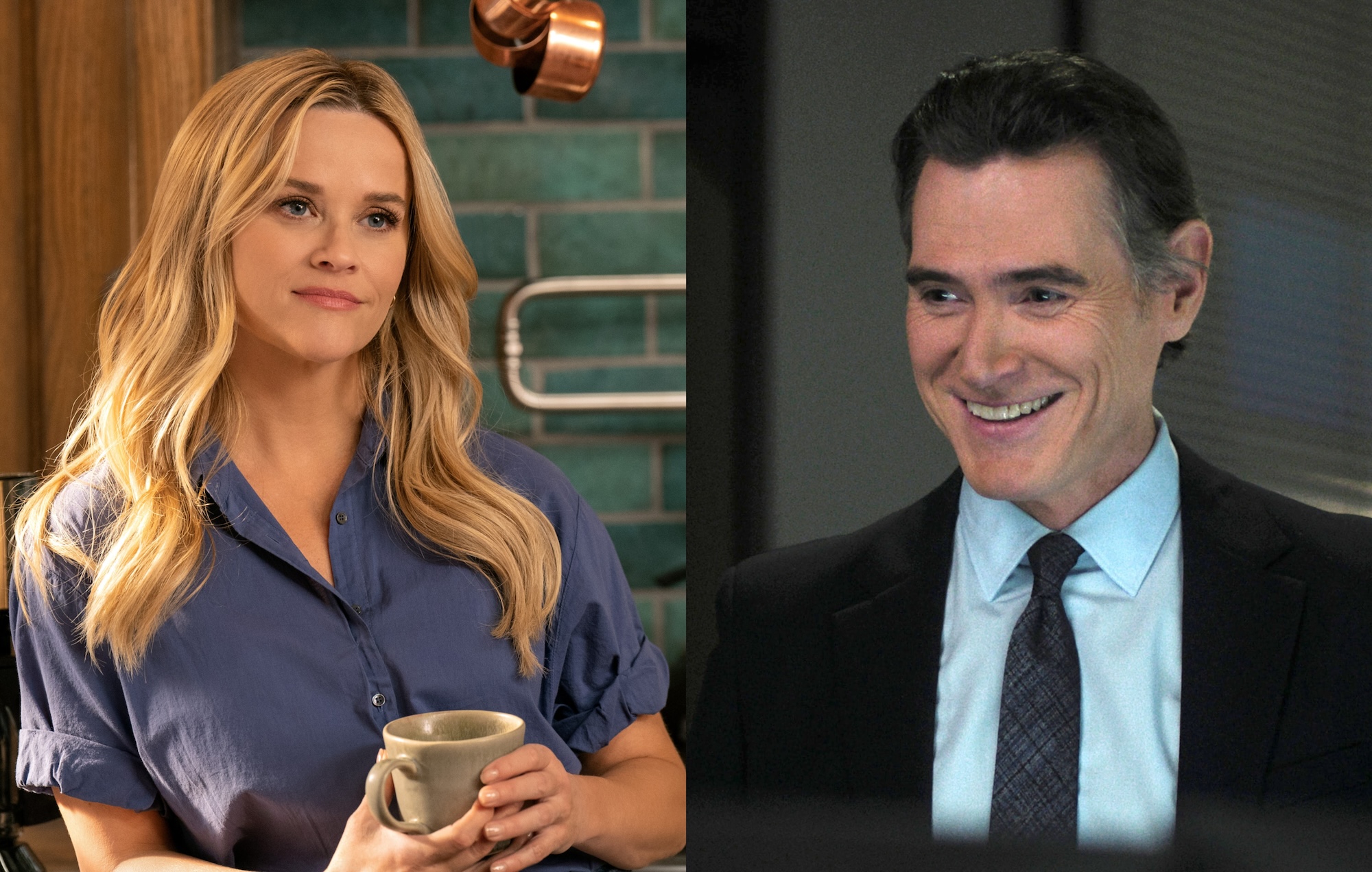 Reese Witherspoon as Bradley Jackson and Billy Crudup as Cory Ellison on 'The Morning Show'