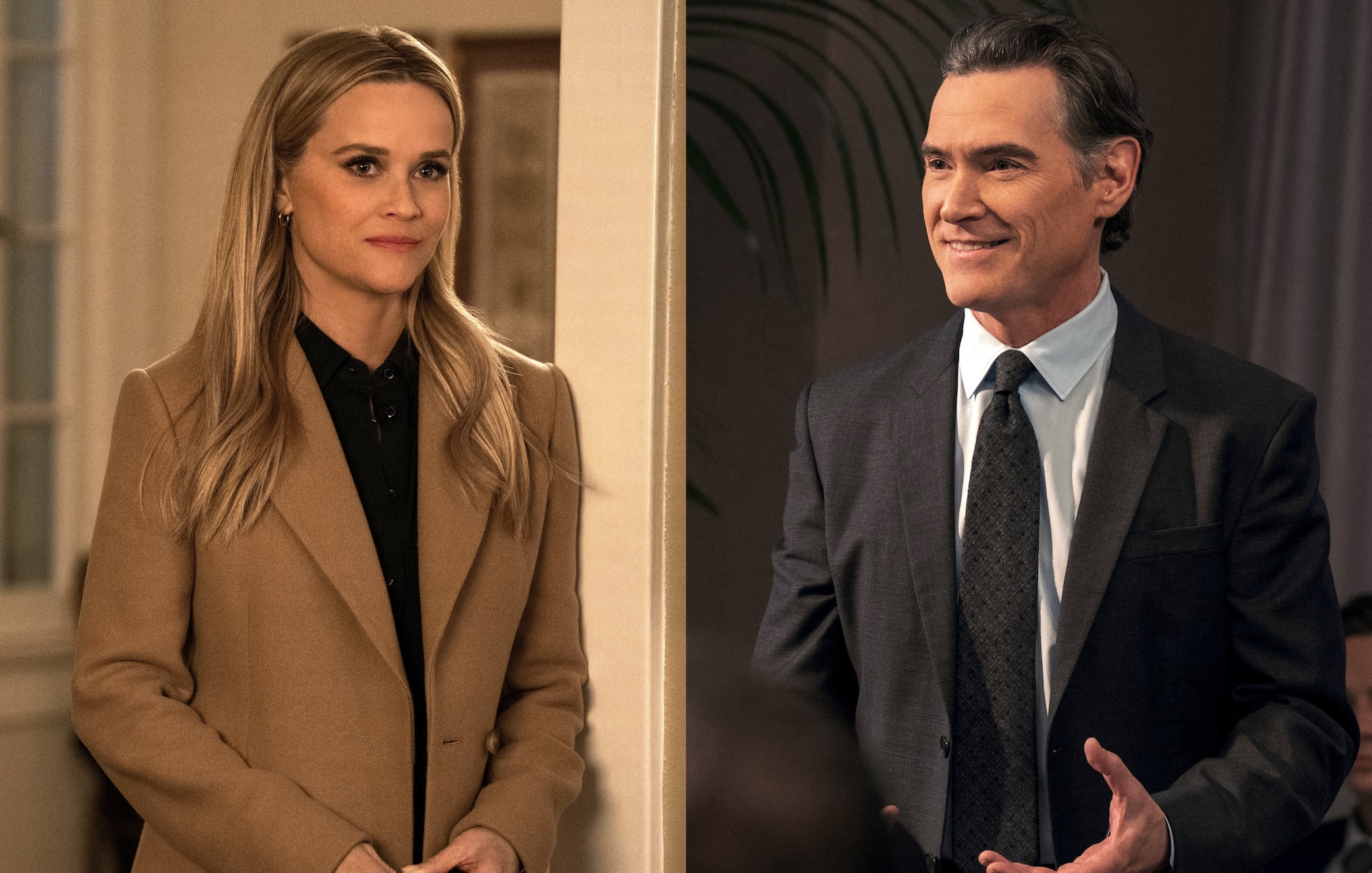 Reese Witherspoon as Bradley Jackson and Billy Crudup as Cory Ellison on 'The Morning Show'