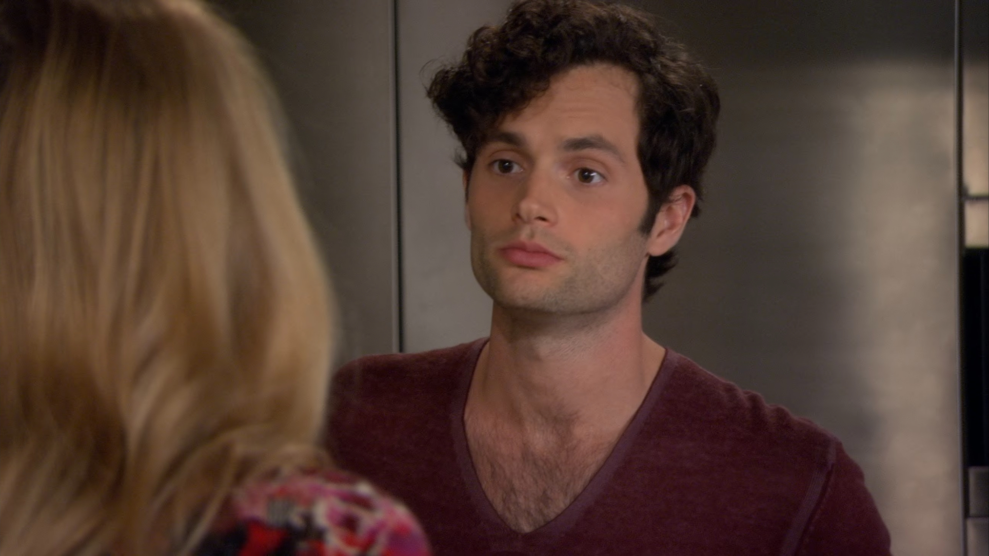 Blake Lively as Serena van der Woodsen and Penn Badgley as Dan Humphrey in 'Gossip Girl.'