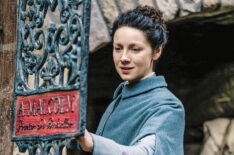 Caitriona Balfe as Claire Randall at a Print Shop
