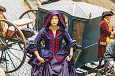 Caitriona Balfe as Claire Randall on a Paris Street in Outlander