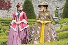 Outlander - Margaux Chatelier as Annalise de Marillac and Caitriona Balfe Claire Randall in the Versailles Gardens