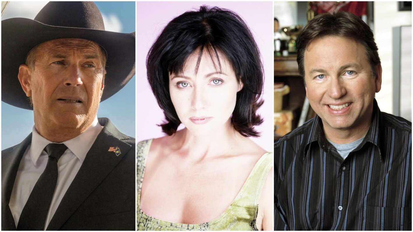 Kevin Costner in Yellowstone, Shannen Doherty in Charmed, and John Ritter in 8 Simple Rules