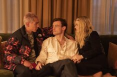 Evan Mock, Thomas Doherty, Emily Alyn Lind in Gossip Girl - 'Guess Who's Coming at Dinner'