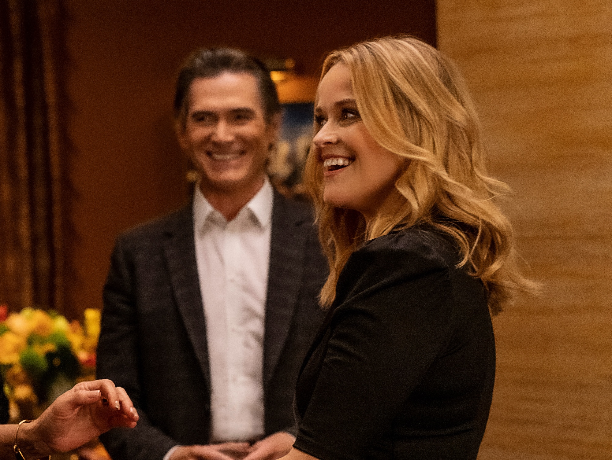 Reese Witherspoon as Bradley Jackson and Billy Crudup as Cory Ellison on 'The Morning Show'